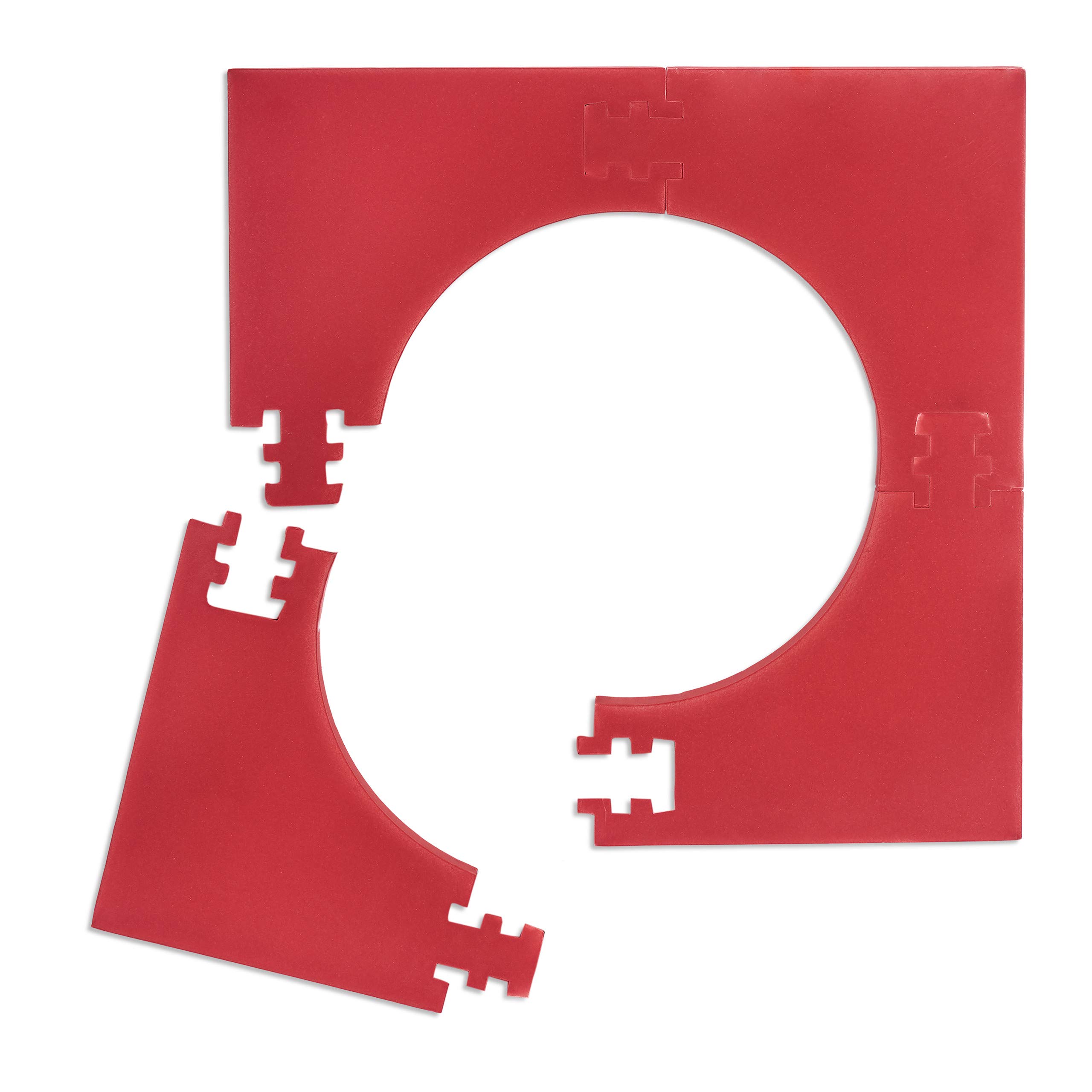 Relaxdays Bordure de Protection carrée R6 Cible Jeu de fléchettes Dartboard 4 pièces EVA