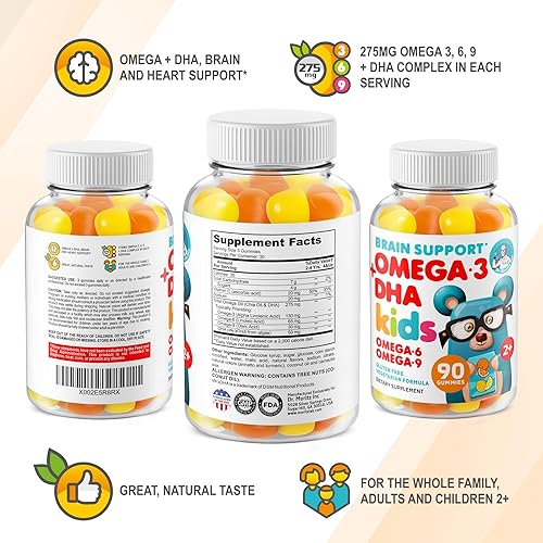 Miniatura 2 de DR. MORITZ Gomitas de Omega 3 para niños (180 unidades), Gomitas veganas de Omega 3 para niños sin aceite de pescado, vitaminas para la salud
