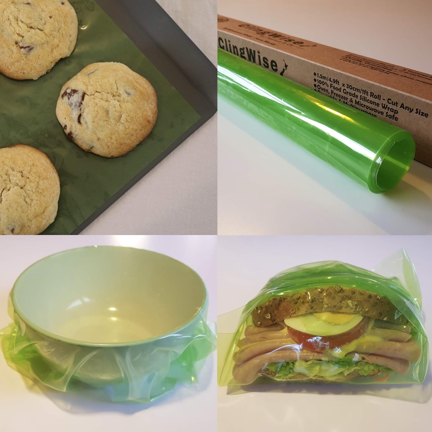 Reusable Food Wrap, Cling Film, Baking Sheet Better Than Beeswax Wrap