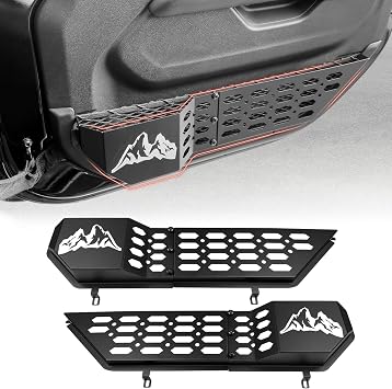 Metal Front Door Storage Box Pockets Fit for 2018-2025 Jeep Wrangler JL JLU 4XE/Gladiator JT 2/4 Door Insert Bags Molle Panel Organizer for Jeep JL&JT Interior Accessories 2PCSFront, For JL/JT