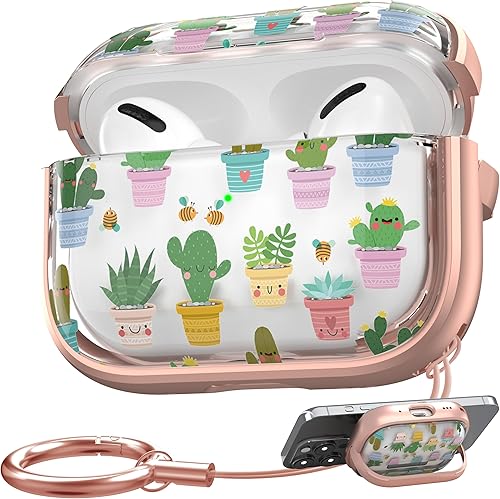 Miniatura 23 de Maxjoy Funda para AirPods Pro de 2ª/1ª generación, funda transparente para AirPods Pro 2 para mujeres, funda suave para AirPod Pro 2 con correa de
