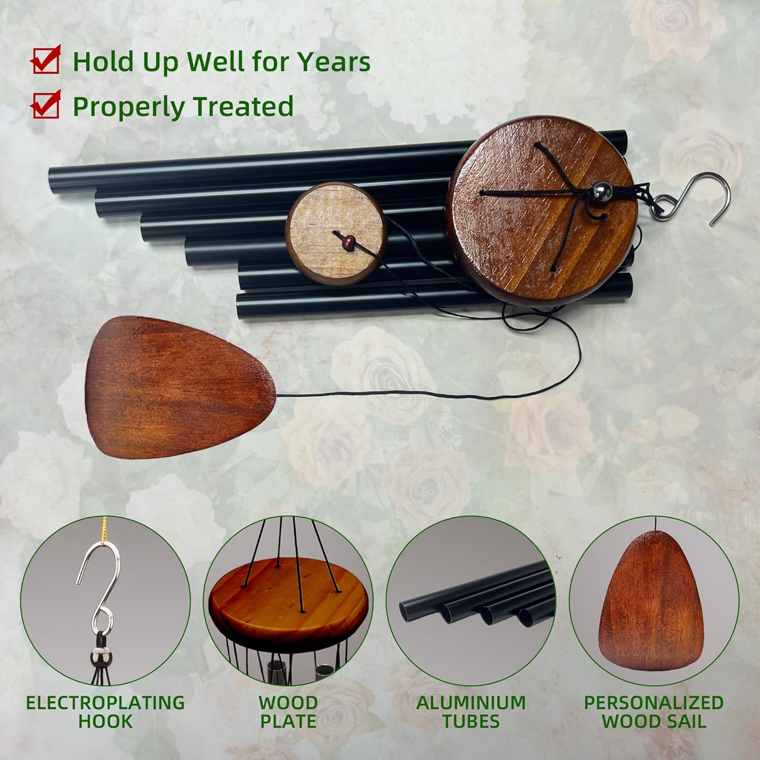 Bride's Gift to Mom: Wedding Keepsake Wind Chime, Thank You Mom on My Wedding Day - Image 5