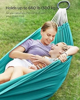 ハンモック Double Cotton Hammock with Stand (9ft/280cm) - Oasis