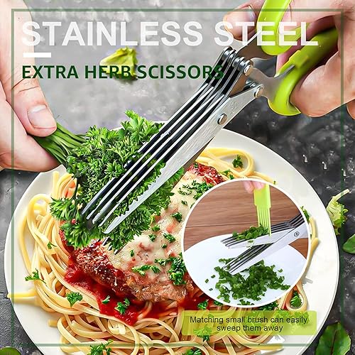 Miniatura 6 de ONEBOM - Tijeras de cocina, tijeras de cocina resistentes con hoja dentada para cortar carne, alimentos, pescado, aves de corral, accesorios de