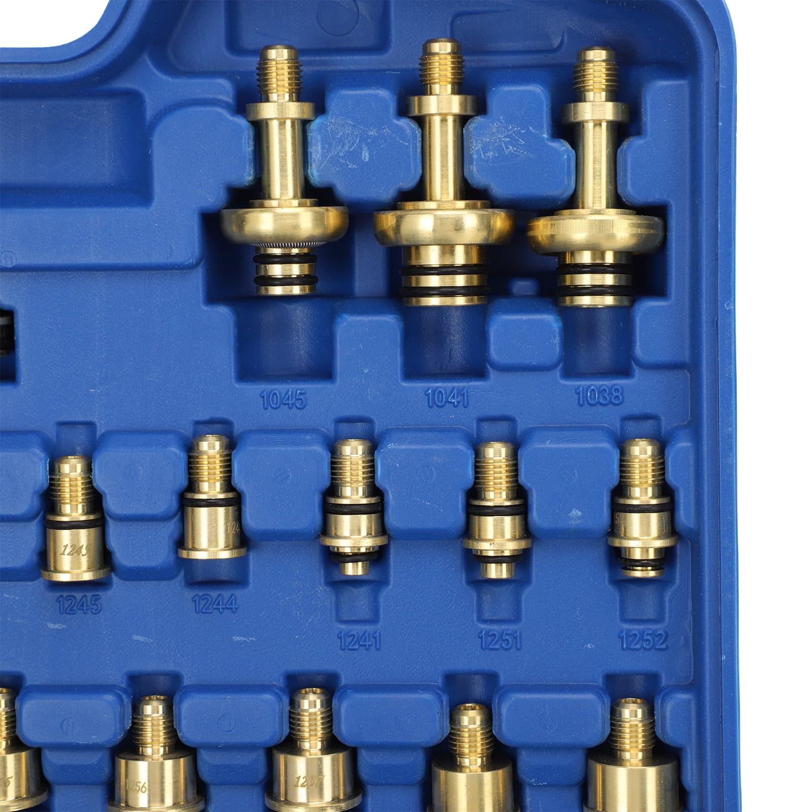Kit de Prueba de Fugas de Aire Acondicionado Automotriz de 81 Piezas, Herramienta Profesional de Detección de CA de Latón con Estuche de Almacenamiento Resistente, para Re