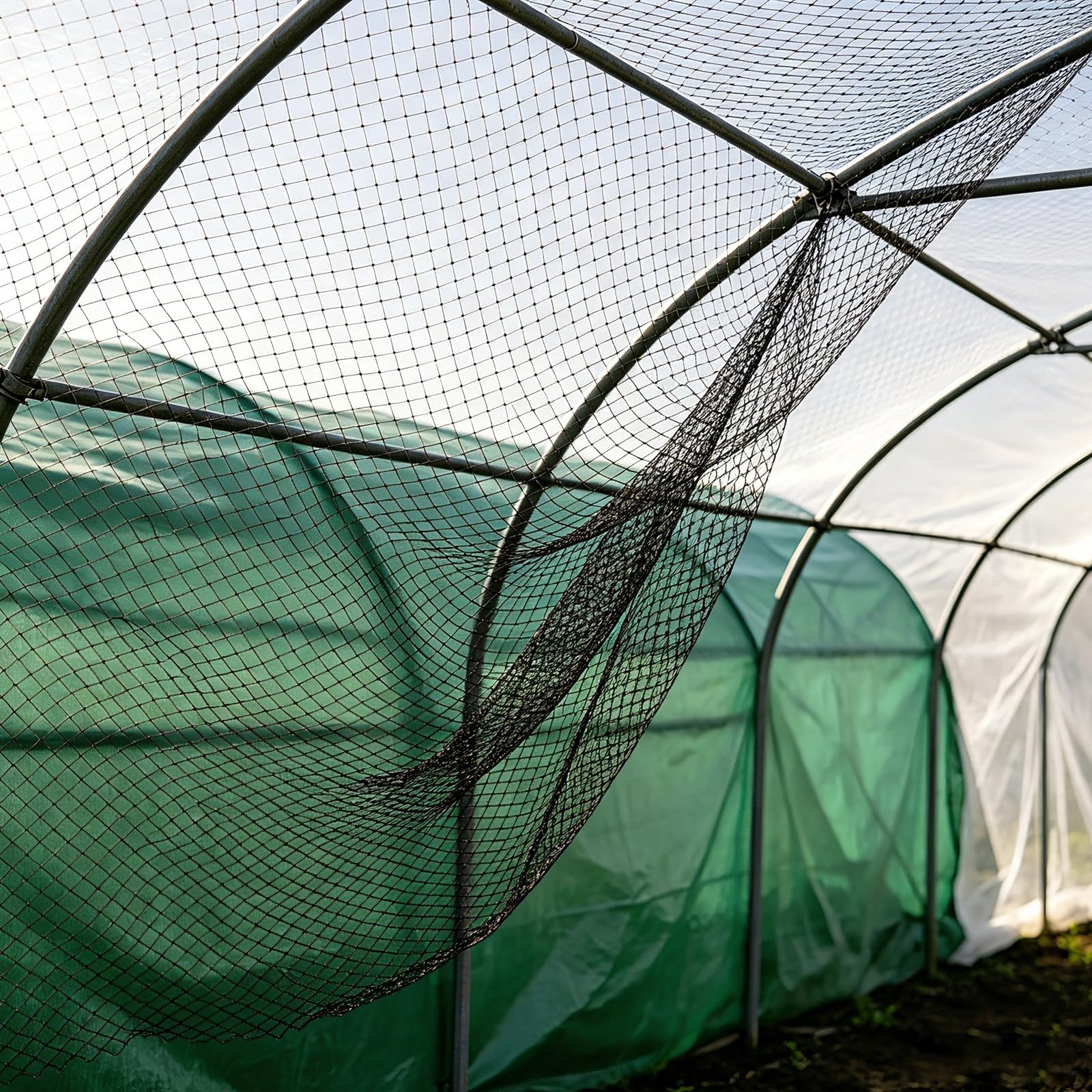 Siatka chroniąca przed ptakami 15 x 15 m 2,5 cm nylon ze śledziami