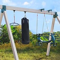 Vista 5 de BETOOLL Ganchos de columpio resistentes de capacidad de 2400 libras para juegos de madera, patio de recreo, porche, interiores y exteriores, ganchos