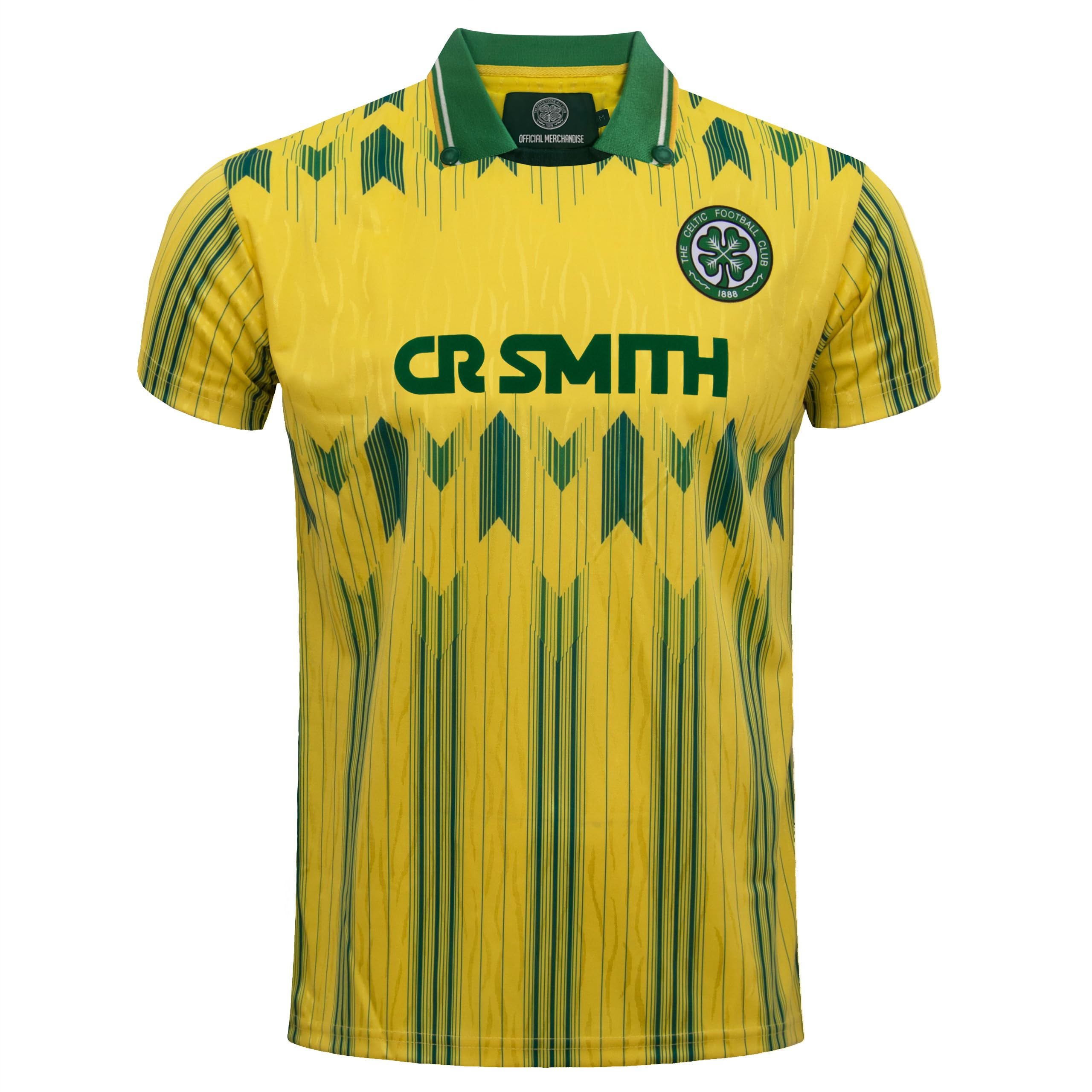 Celtic FC Mens Away Retro Shirt Yellow Medium
