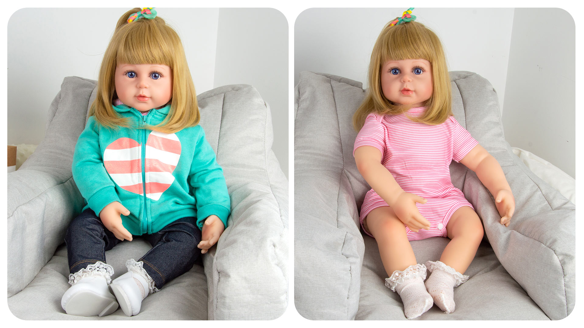 Amazon.com: Realistic Reborn Toddlers Dolls Girls Blond Hair Look  display picture 1