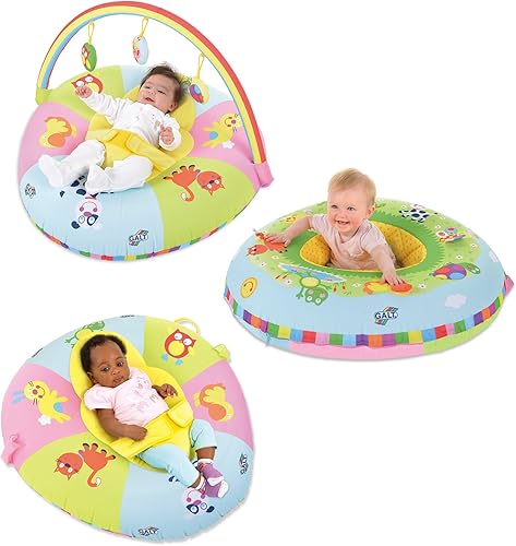 Galt Juguetes, nido y gimnasio 3 en 1, centro de actividades para bebés y asiento de piso, a partir de 0 años, multicolor, modelo 1004819t, 1 anillo