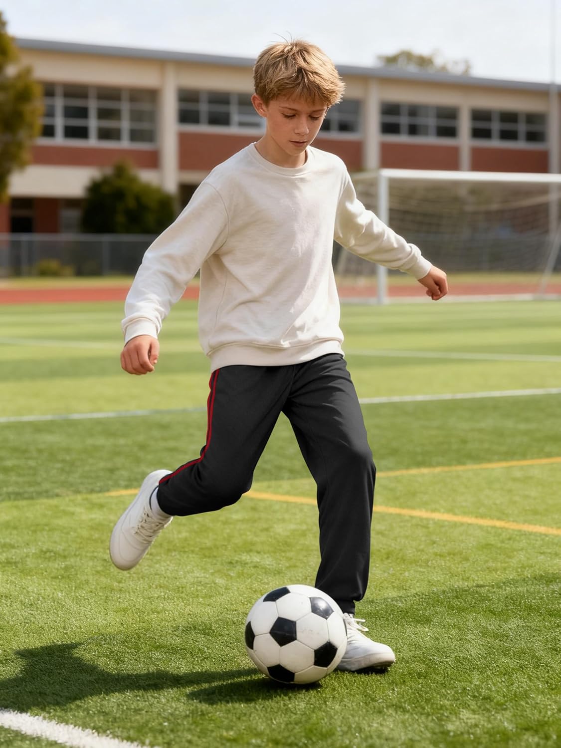 4 Pack Boys Mesh Joggers, Lightweight Athletic Pants with Pockets and Drawstring - Image 2