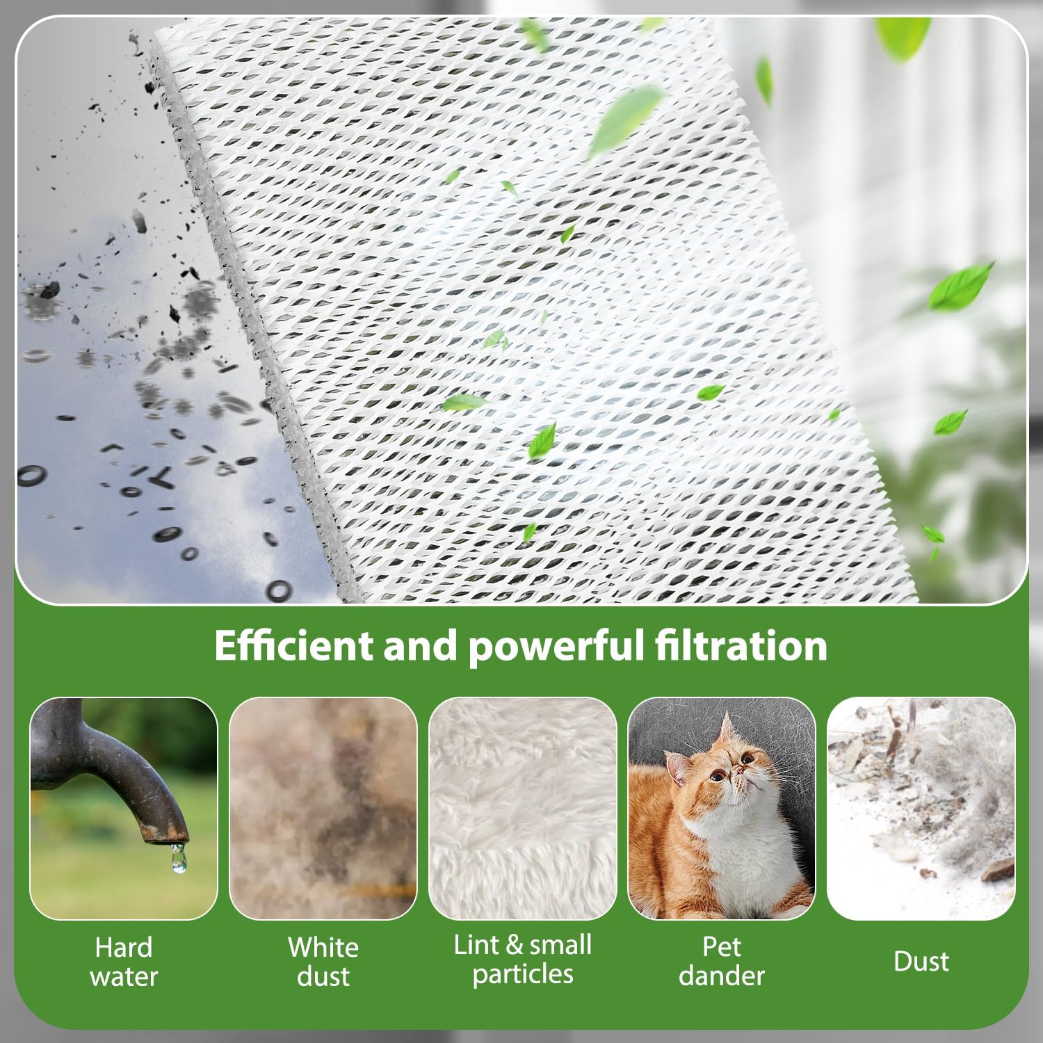 2-Pack Replacement Water Panel Pad for Carrier Humidifiers Replaces for P110-3545 P1103545 Fits for HUMCCLBP2217 HUMCCLBP2317 HUMCALBP2317 HUMCCLBP2417 10 1/8" x 12 7/8" x 1 1/2