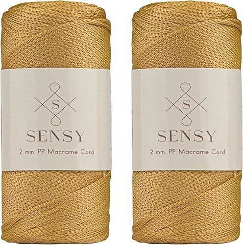 Miniatura 23 de Sensy Premium 2mm 76 Metros de Cuerda de Poliéster 100% Cordón de Polipropileno Cordón de Macramé 2mm Cordón para Bolso de Crochet Hilo de Crochet