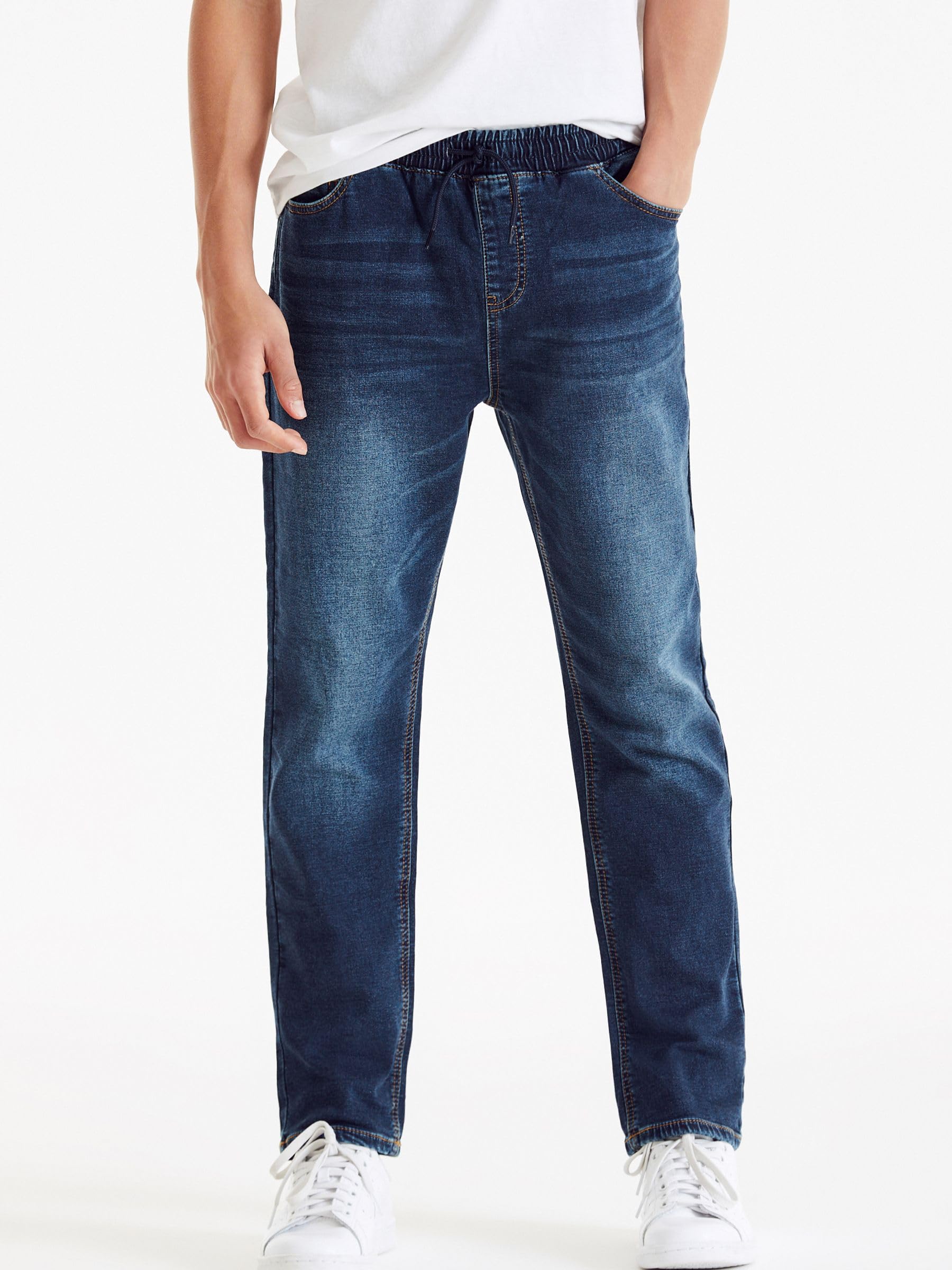 NEXT Ragazzo Jeans Elasticizzati con Elastico in Vita e vestibilità Regular