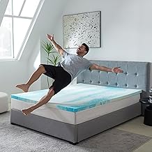 Full Mattress Topper 3 Inch Memory Foam Mattress Topper with Cooling Gel Infusion, Mattress Topper in a Box, CertiPUR-US Certified, 54”x75”, Blue