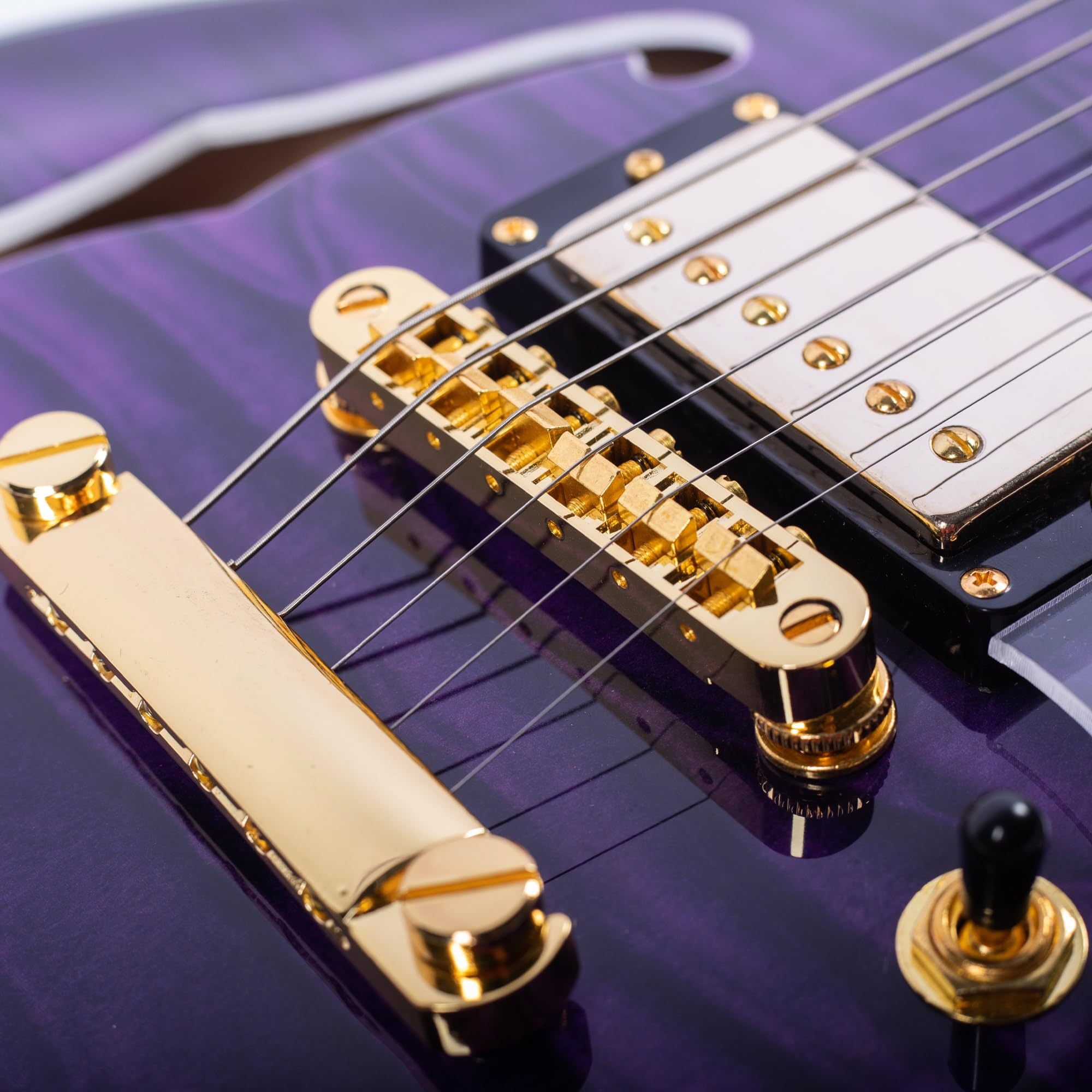 Standard Gitara Elektryczna Humbucker Pickup LP Gitara Elektryczna Palisander Podstrunnica Miłośnicy Muzyki Profesjonalna Wydajność(Purple)
