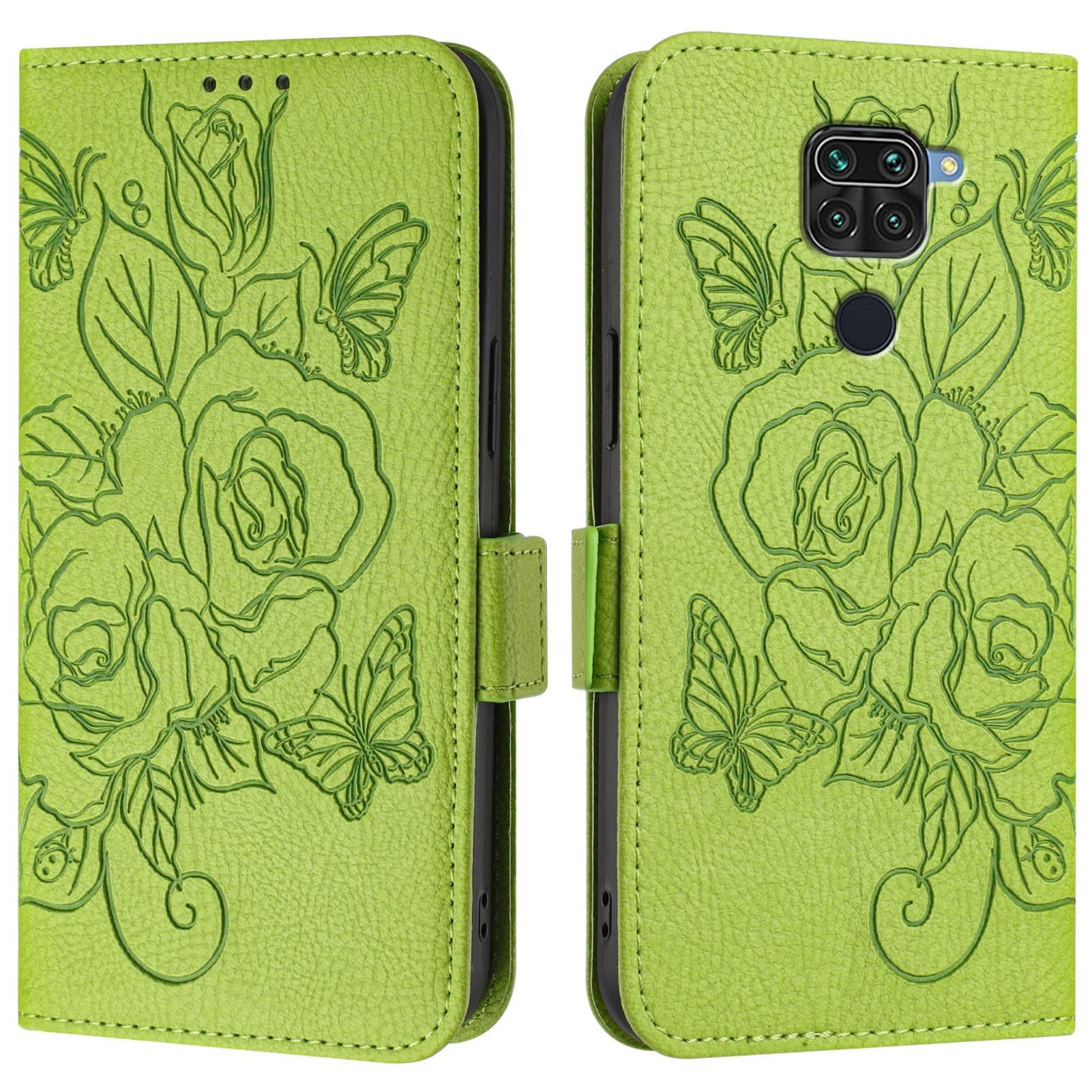 Étui folio pour Redmi Note 9 4G idéal pour voyager léger en vert