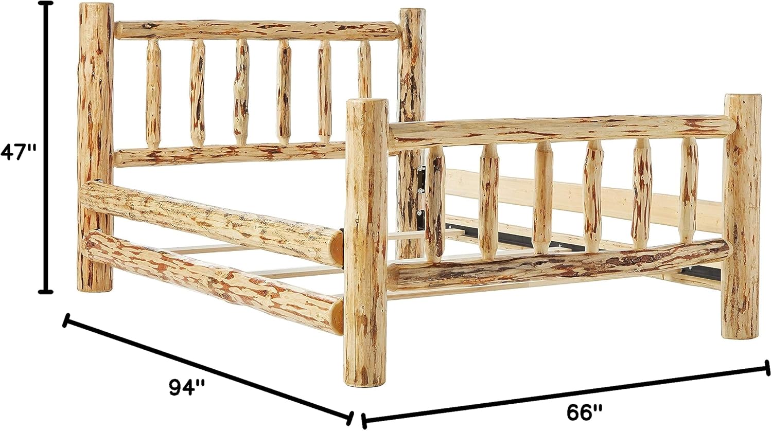 Montana Woodworks Log Furniture - Queen Bed - Varnished