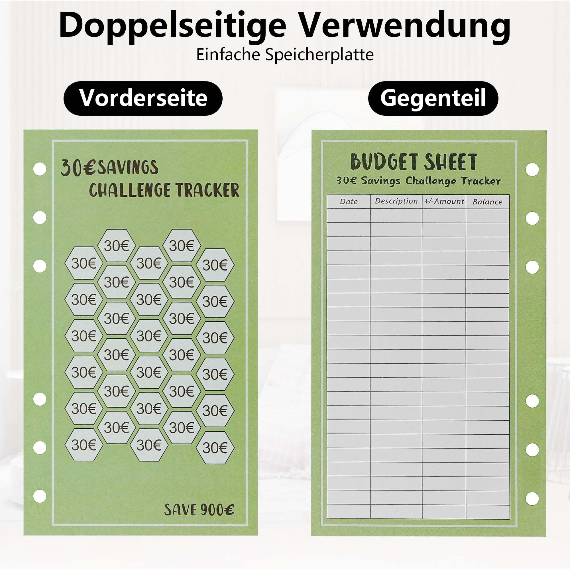 Épargne Défis Budget，Classeur Budget，Trieur Budget 1 Pièces Budget Binder A6 et 12 Pièces Multicolore 6 Trous Pochette，Budget Planner Francais pour Documents Cartes Photos Pochette Budget - 5