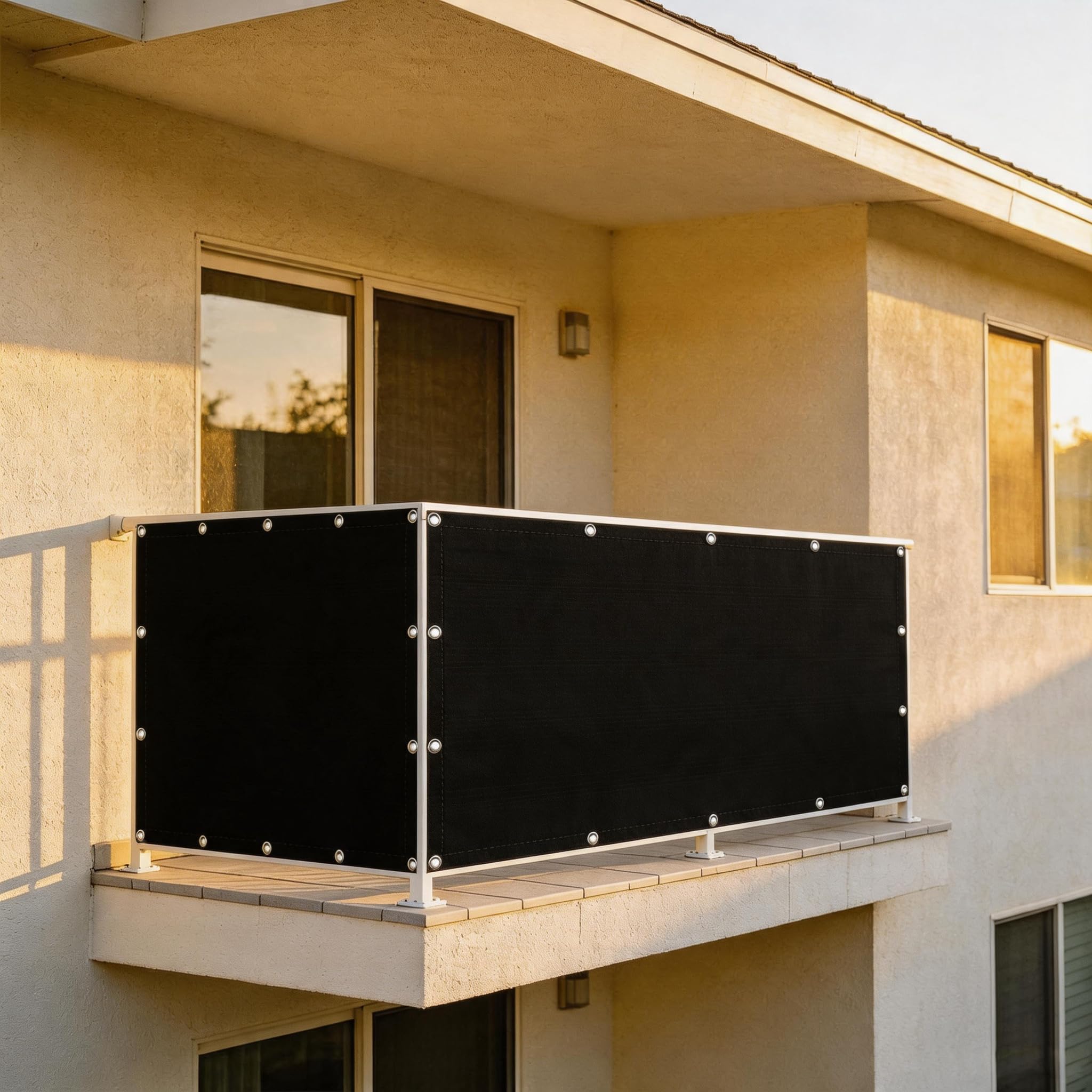 Brise vue balcon résistant aux UV et au vent pour stopper le vis-à-vis