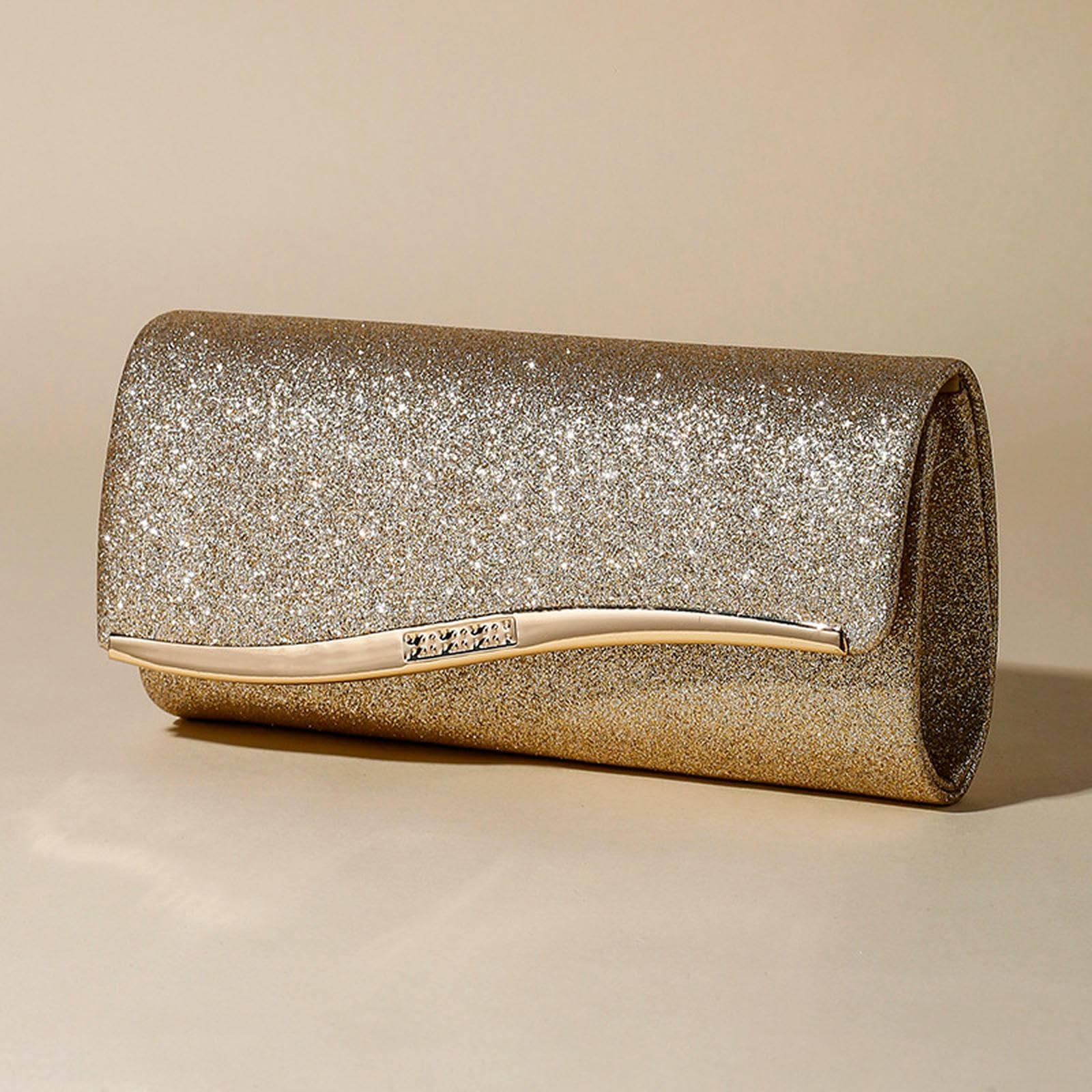 Damska torebka z uszami torebka wieczorowa brokat materiał High-end nisza Crossbody torba