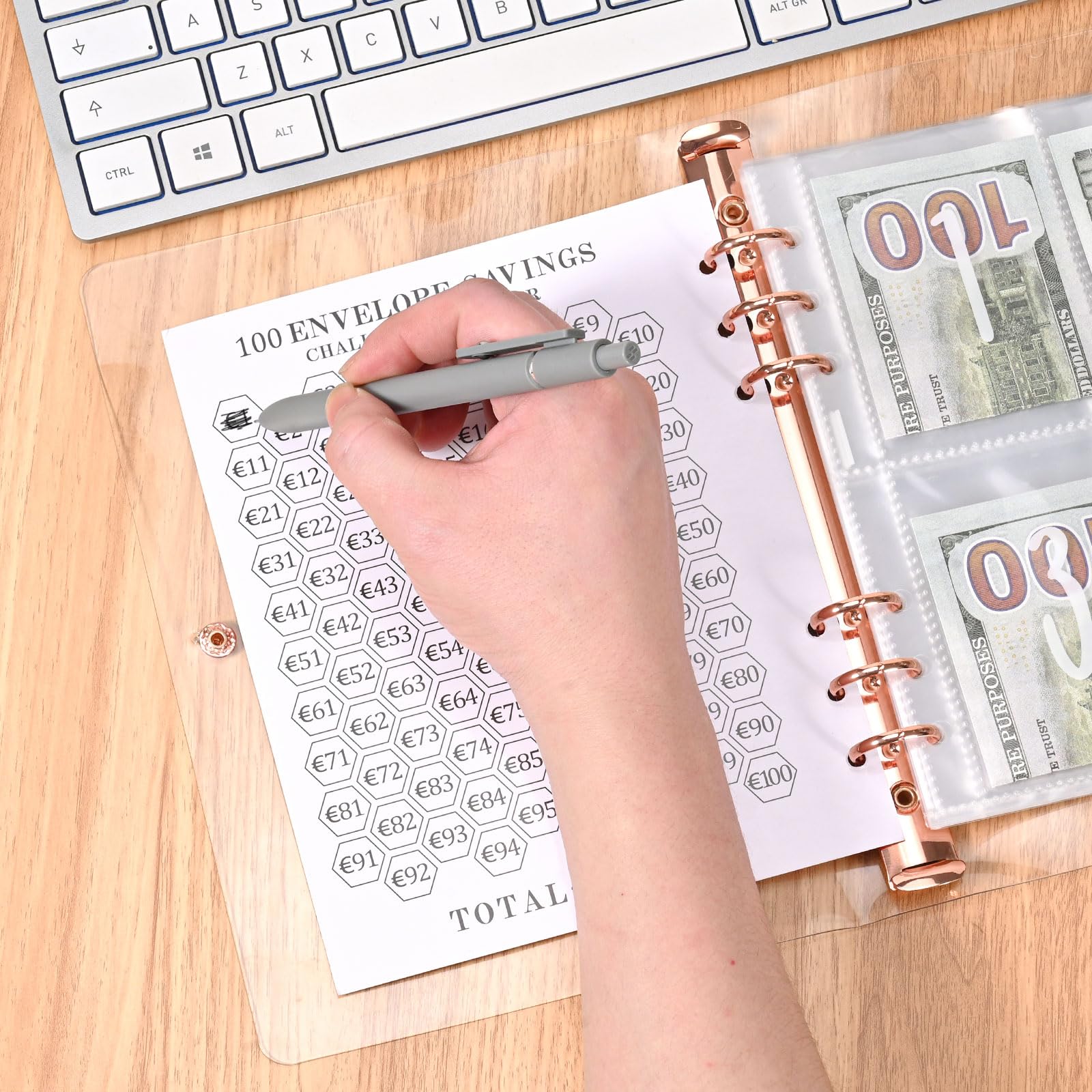 100 Envelope Saving Challenge - Libro Del Risparmio, Risparmio Soldi
