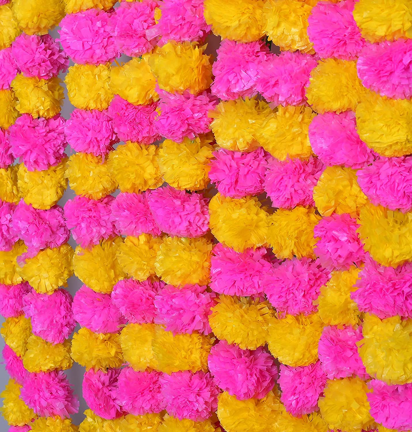 Indische Großhandel 1,2–1,5 m Blumenringelblumen-Girlande, indische/amerikanische Hochzeit, Party, Kaminsims, Dekoration, künstliche Girlanden, Hochzeitsgirlande, Diwali-Dekoration