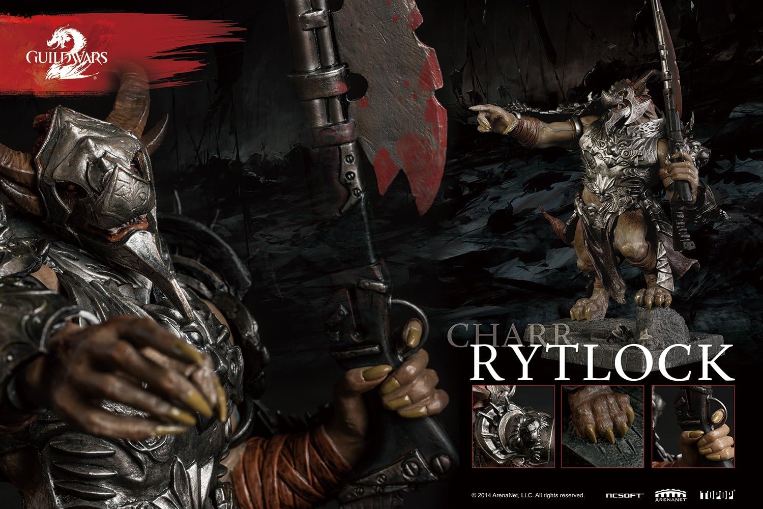 Guild Wars 2 Tribune Rytlock Brimstone Warrior Figure Statue