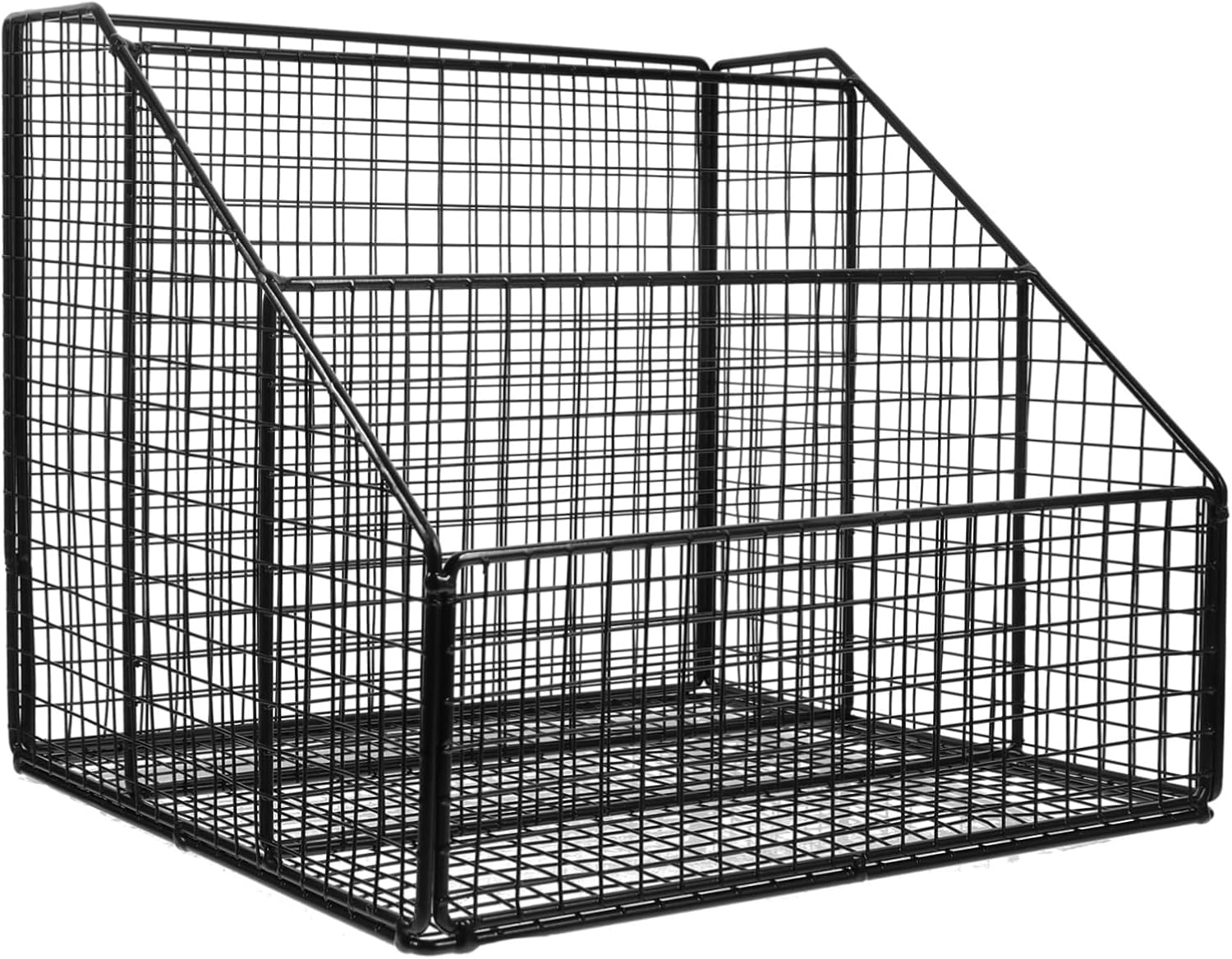 Letter Sorter Desktop Organizer Medium Layered Book Rack for Office Home School Stylish Iron Design for Magazines Files Books Keep Your Workspace Neat