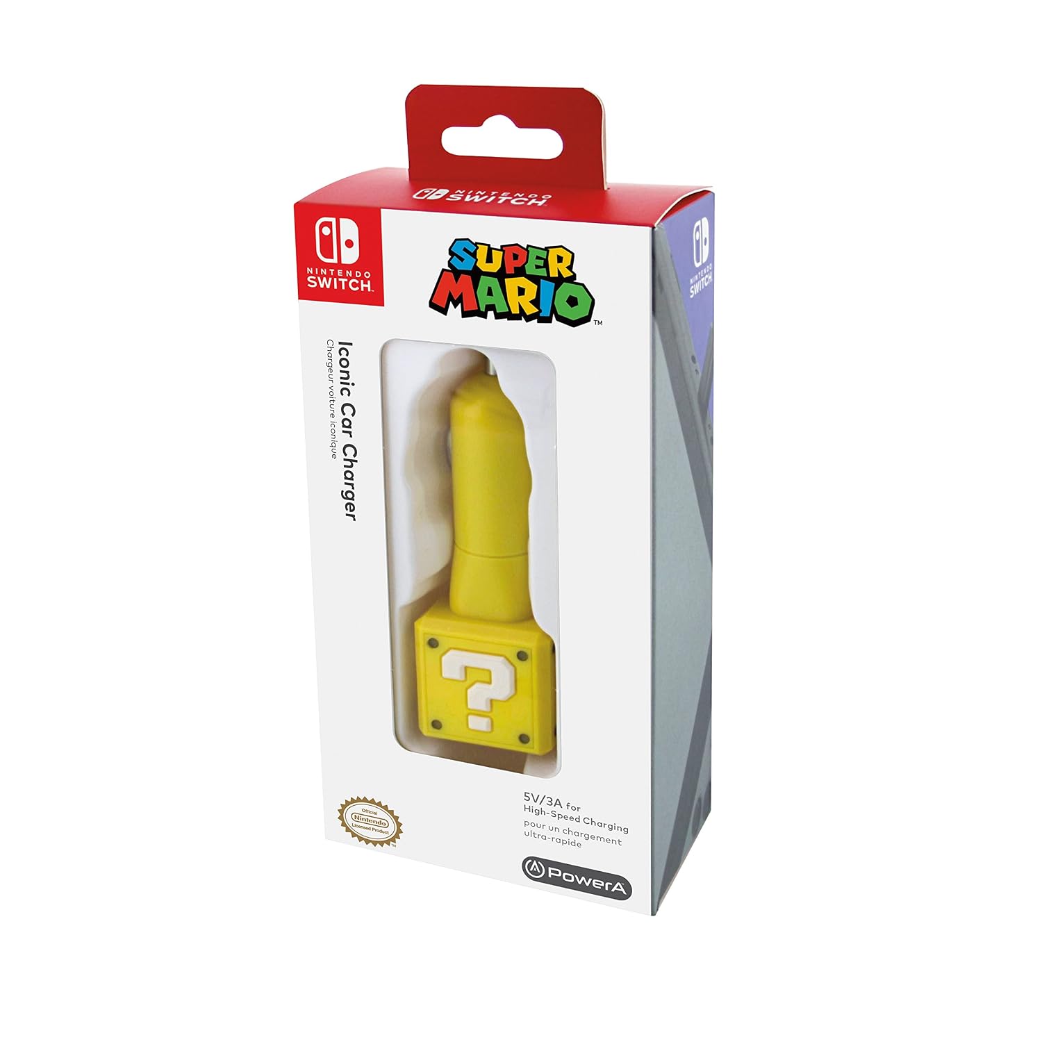 PowerA Car Charger - Question Block - Nintendo Switch