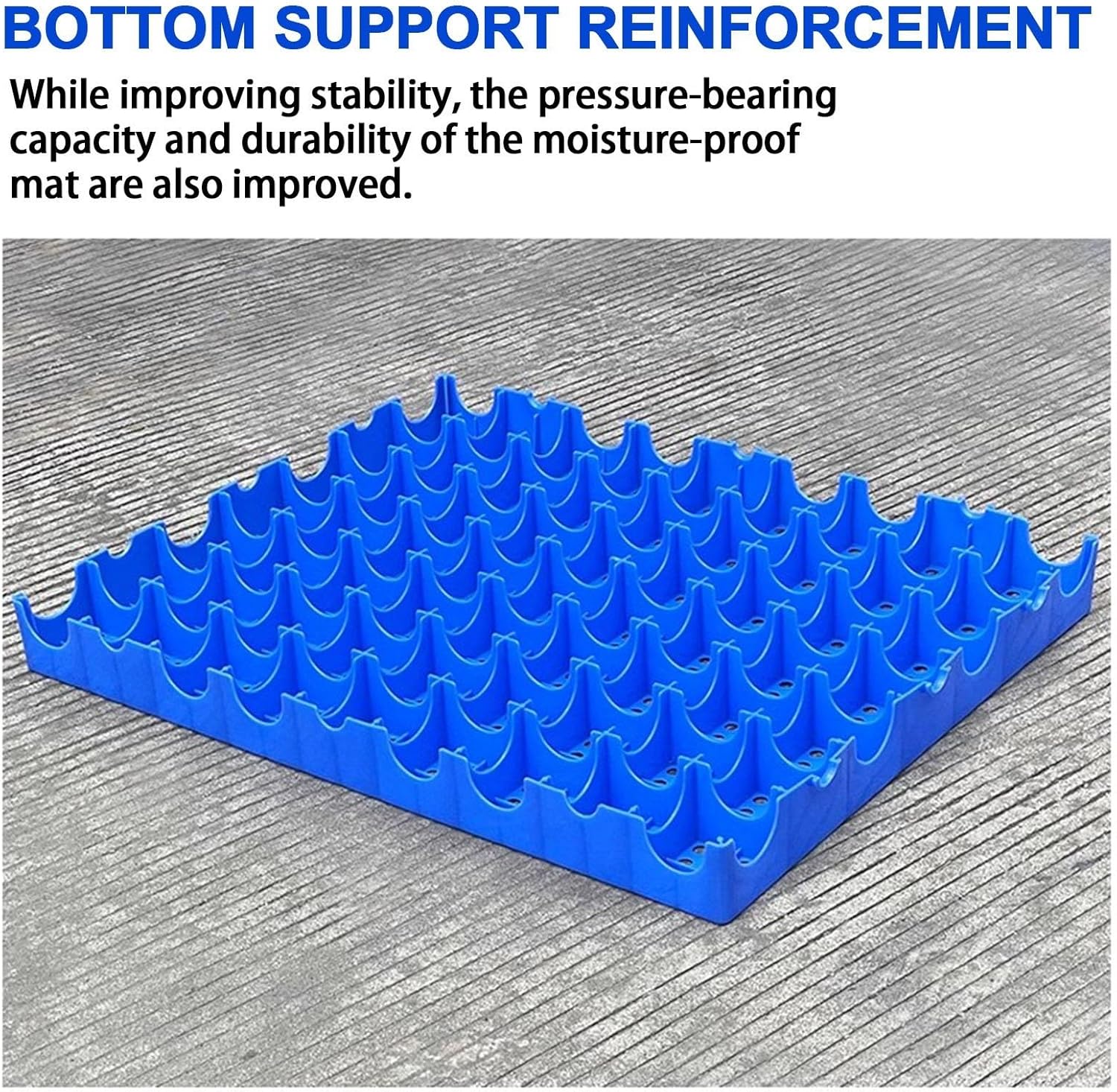 2-Piece Plastic Pallet, Lightweight Waterproof Storage Pallet, Ventilated and Breathable, Selected HDPE Material, Durable, Used in Supermarkets, Pets, Warehouses