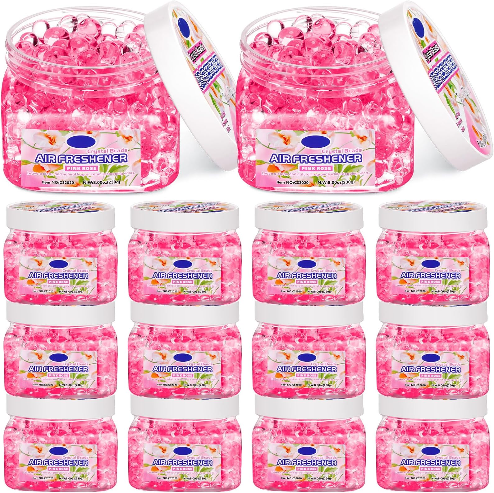 Amazon.com: Dansib 12 Pcs Air Freshener Gel Bulk Odor Eliminator Gel Beads Odor Removing Gel ...
