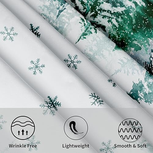 Miniatura 10 de Mantel redondo de 60 pulgadas con diseño floral de primavera, color verde salvia, con hojas de eucalipto y acuarela, resistente a las arrugas,