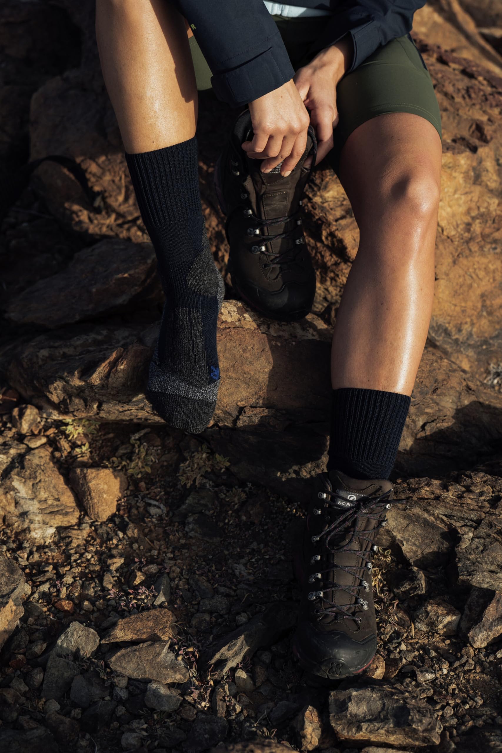 FALKE TK1 Adventure Cool W SO respirantes épaisses anti-ampoule 1 paire, Chaussettes de randonnée Femme, Gris (Asphalt Melange 3180), 37-38