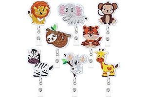 Whaline 8Pcs Animal Badge Reels: Show Your Wild Side!