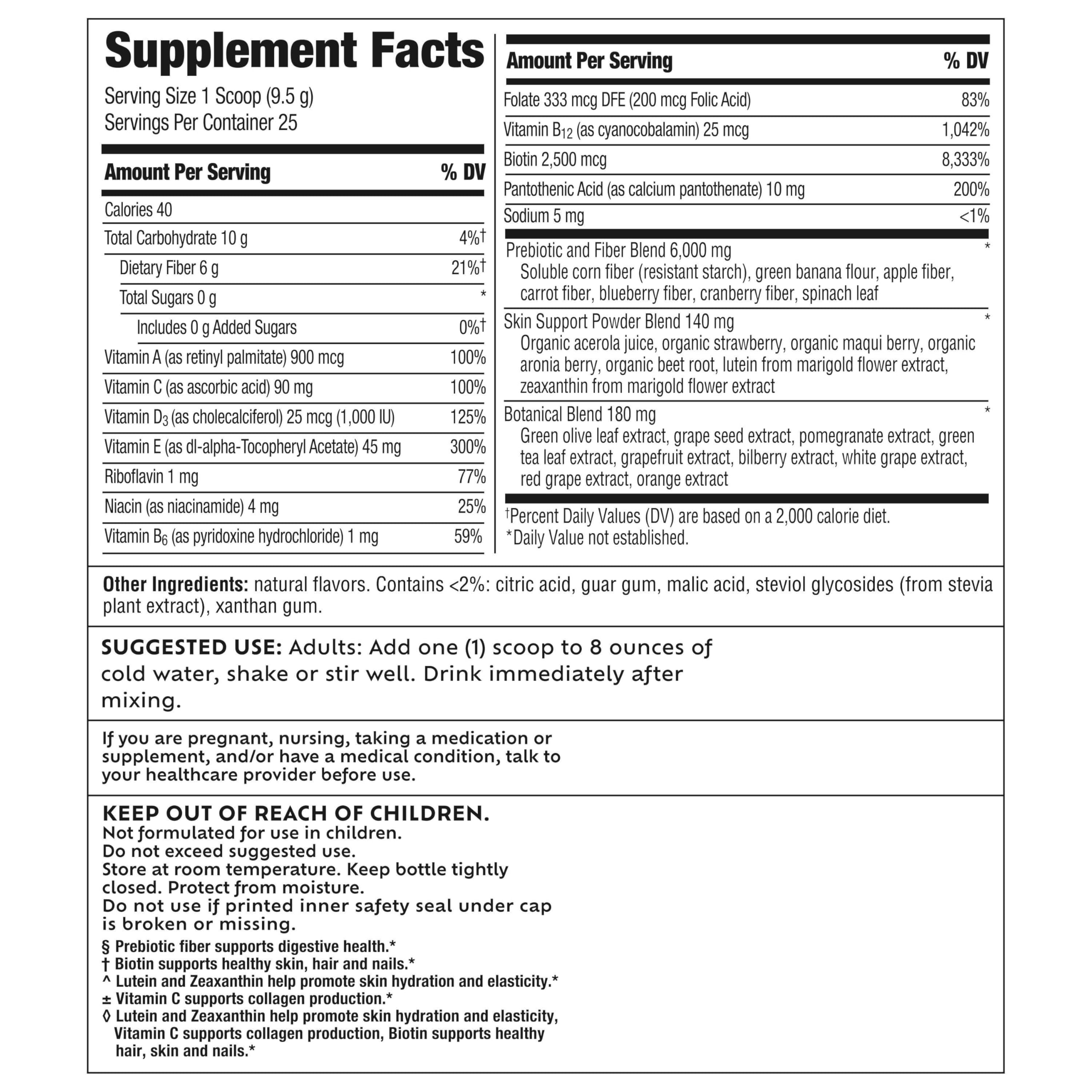 Benefiber Prebiotic Fiber + Superfruits, Strawberry Dragon Fruit, 8.8 oz — Amazon image 20