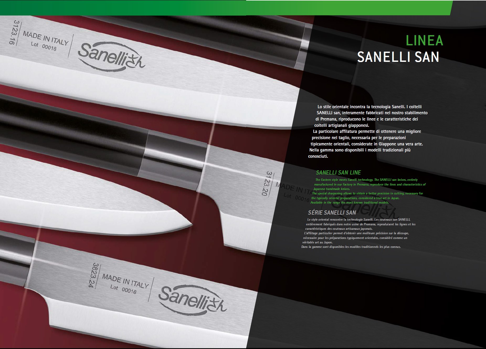 Sanelli SanelliSan Coltello Deba, Acciaio Inossidabile, Nero/Grigio, 31 x 2 x 5 cm