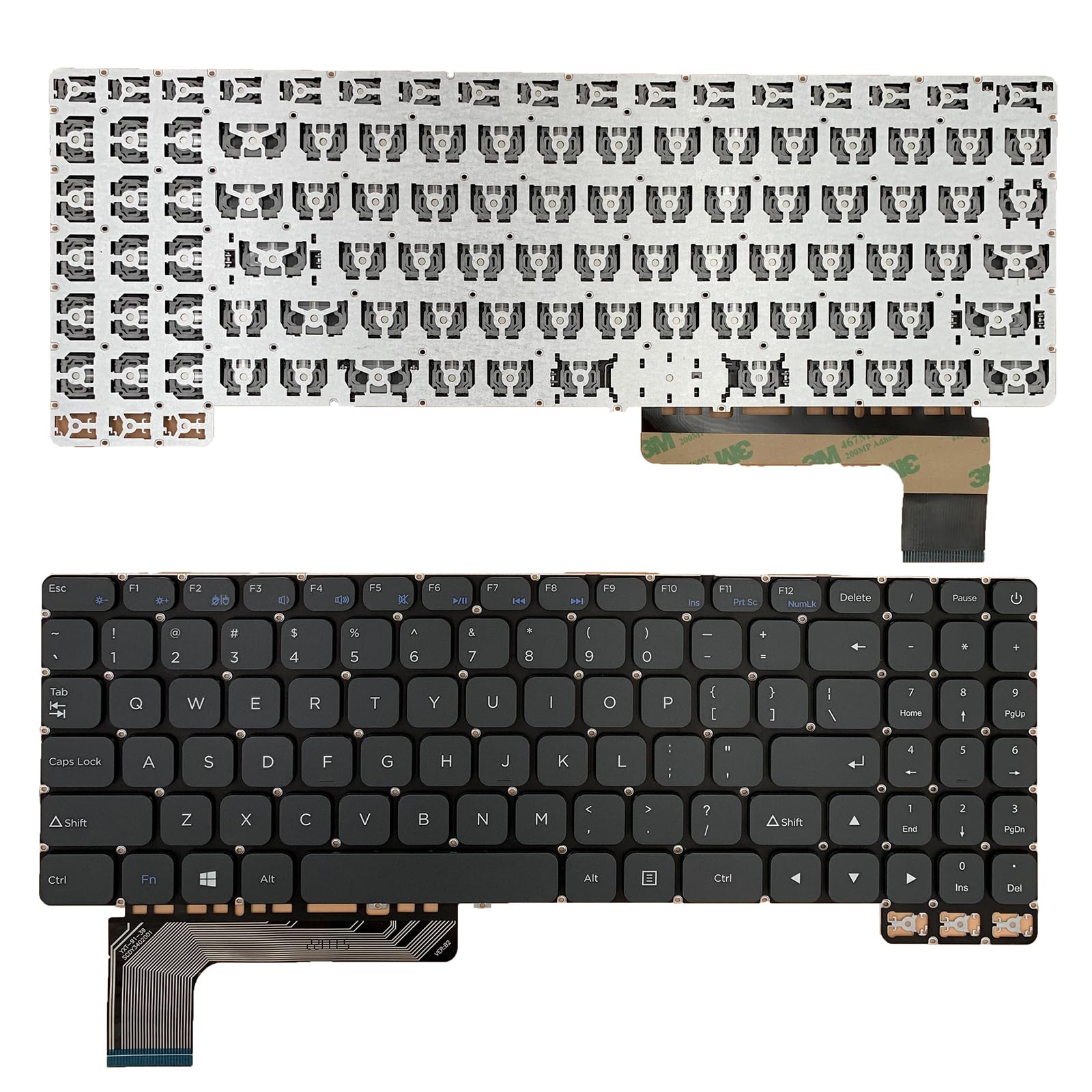 Siakoocty Laptop Replacement US Layout Keyboard for Gateway GWTN156-11BK GWTN156-11 YXT-91-39 SCDY3402001 USA Notebook PC Keyboards Gray Keycaps