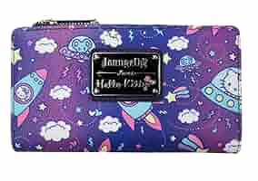 loungefly ハローキティかわいい ラウンドシップ ウォレット Amazon.com: Loungefly Hello Kitty and Friends Color Block