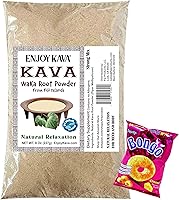 Vista 1 de Disfrute de Kava® KAVA (1/2 LB - 227G) Kava Root Waka - Obtenga un Bongo Gratis