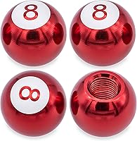 Vista 77 de 4 tapas de vástago de válvula de neumático estilo piscina 8 bolas, cubiertas universales de núcleo de cobre a prueba de polvo para automóviles, SUV