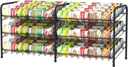 Organizador de latas, estante de almacenamiento de latas, organizadores de latas y almacenamiento para despensa, dispensador apilable de