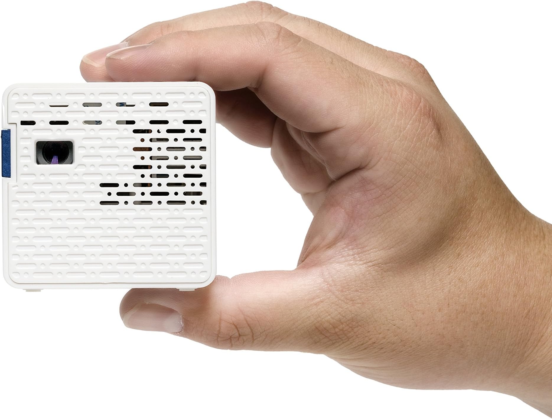 AAXA HD Pico Mini LED Projector with 150-Minute Rechargeable Battery, 1280x720p HD Native Resolution, Portable Cube Design, Onboard Media Player, iPhone iPad PS4 Xbox Compatible