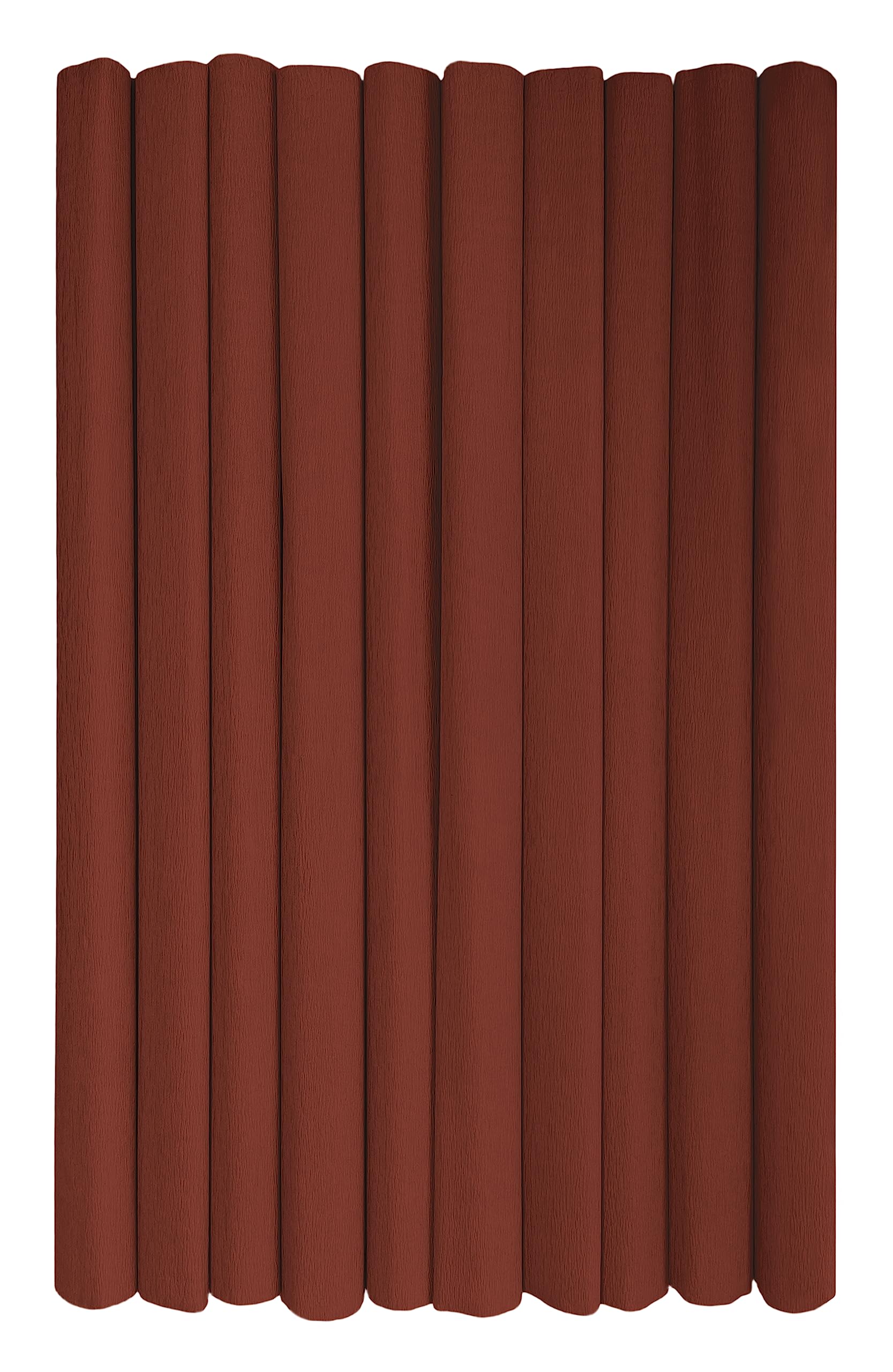 Interdruk - Crepe Paper Rolls for Kids, DIY and Decorations - Pack of 10 Reels (50cm x 200cm, 28g/m2) - 27 Brown