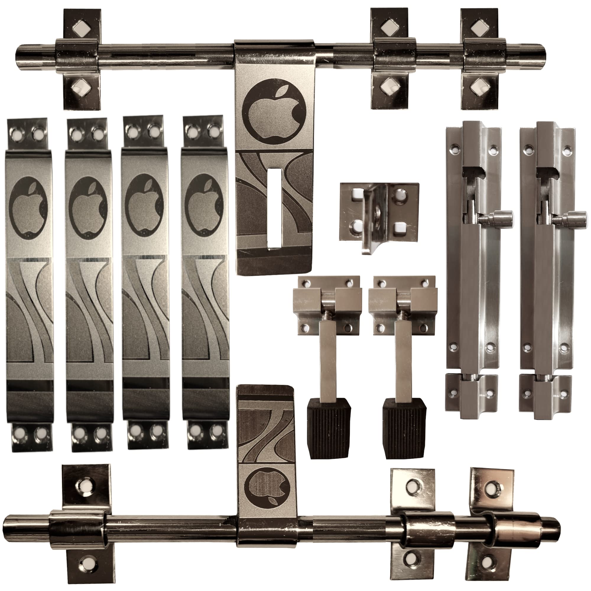 CIRCLE Double Door KIT Stainless Steel/Door Fittings Full Accessories Set/Gate Hardware/Door kundis Steel Set/1 Big AL Drop 12/1 Latch 10/4 Handles 6/ 2 Tower Bolt 6/2 Door Stopper (B0B7P32MVD) Amazon Price History, Amazon Price Tracker
