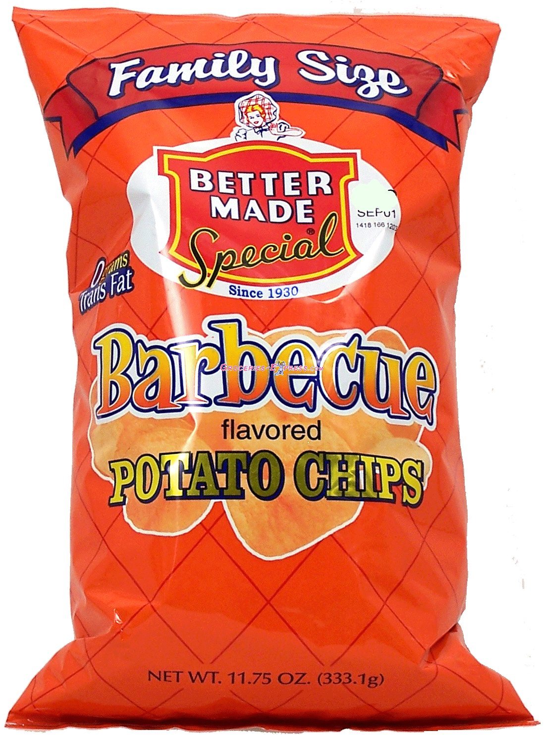 Barbecue Flavored Potato Chips Family Size 9.5 Ounce