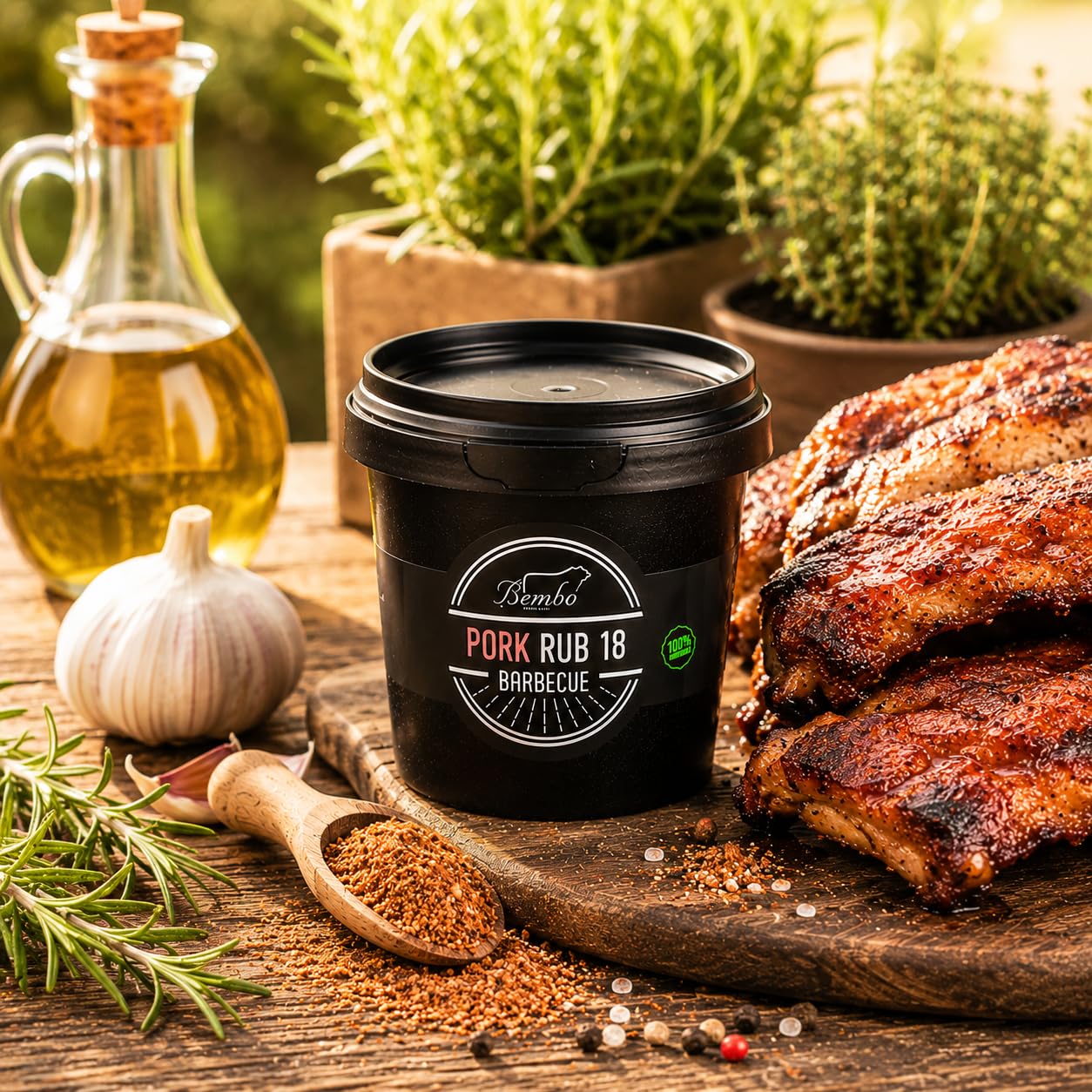American BBQ Box Bembo – Set 3 Rub BBQ Premium per Chicken (100 g), Ribs (100 g) e Pork (100g) – Spezie Barbecue Americano per Pollo, Costine e Maiale – Kit BBQ per Griglia e Forno