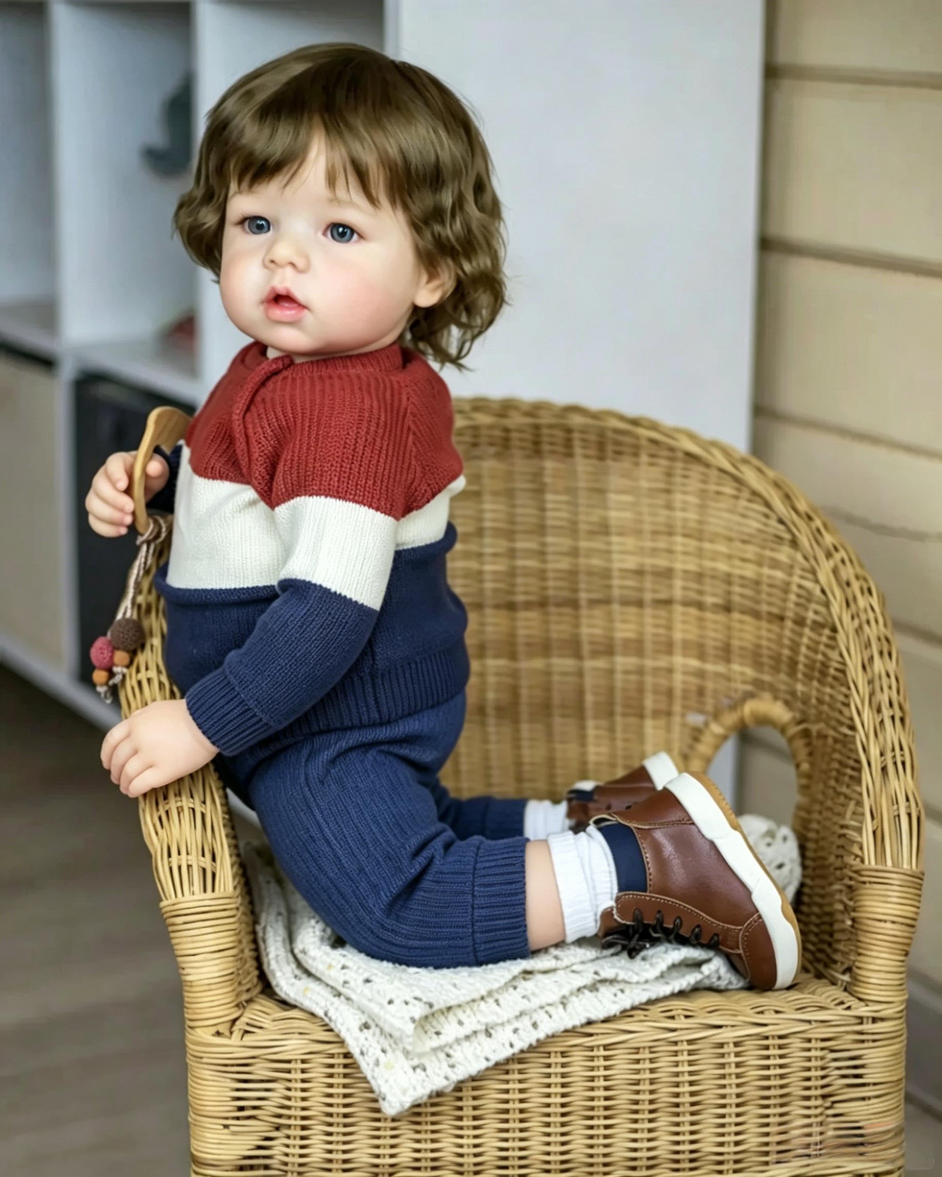 Realistische Reborn Baby Puppe Junge Liam, 70 cm Große Größe Reborn Kleinkindpuppen, Lebensechte Babypuppe mit weichem Stoffkörper, die wie EIN echtes Kleinkind Puppe