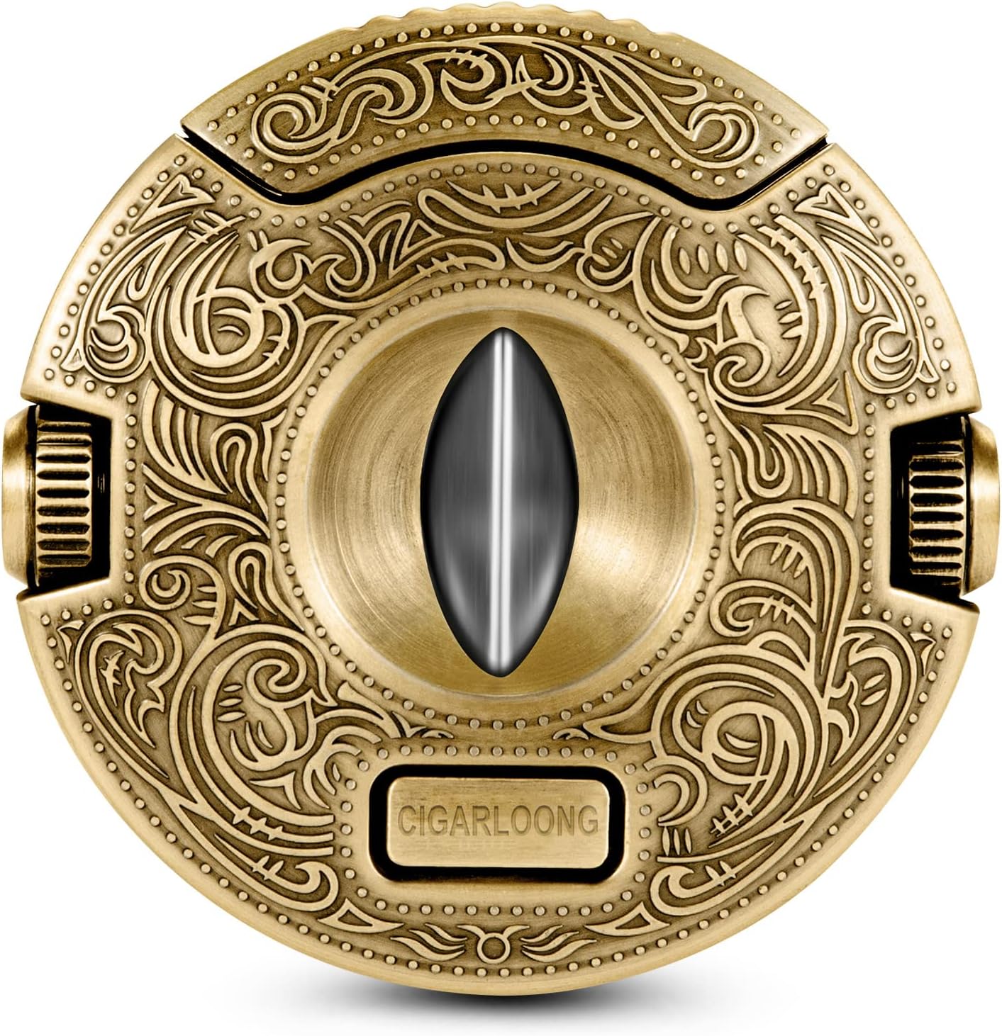 CIGARLOONG Cigar Punch Cutter Bronze Engrave Double Size