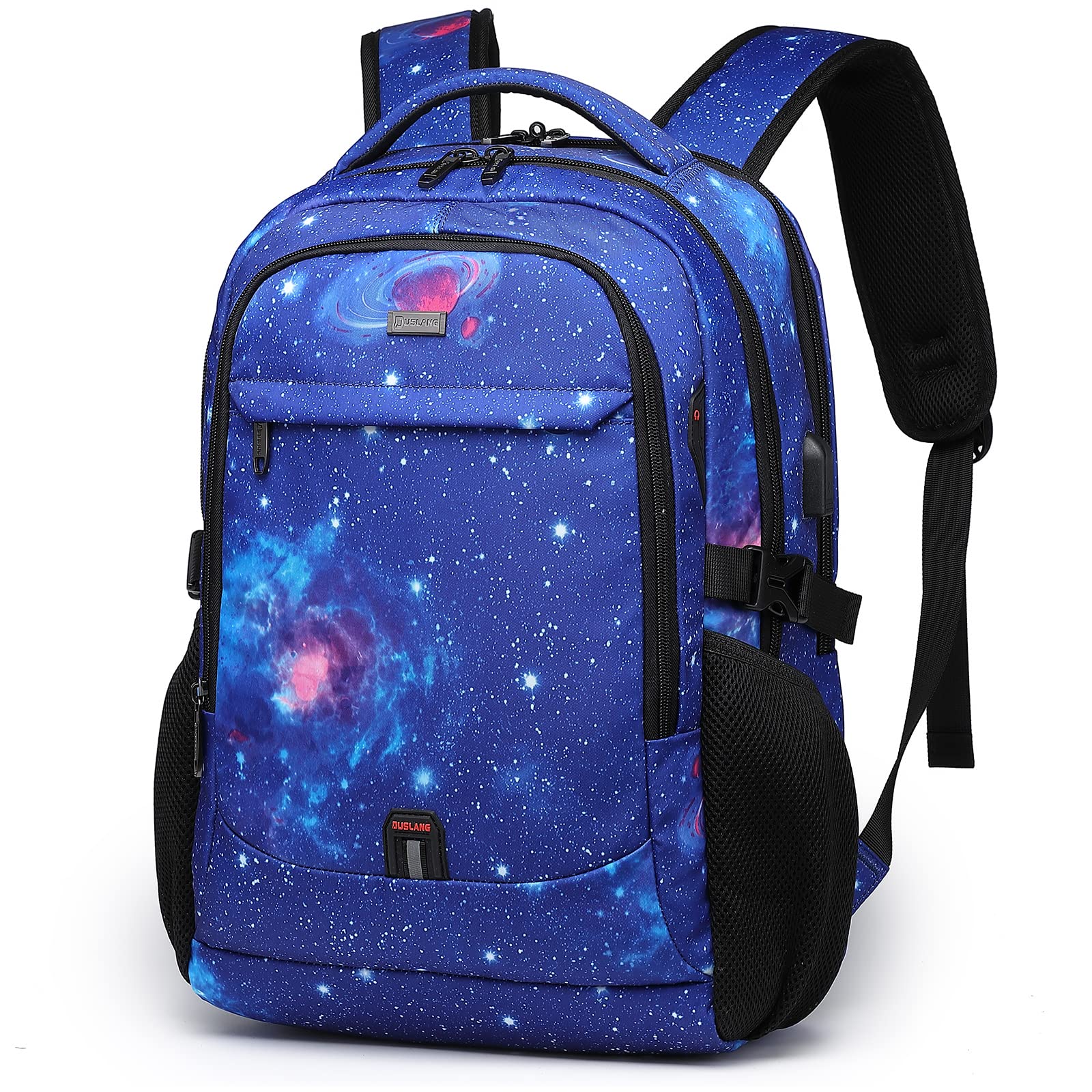 DUSLANG 17 Inch Travel Laptop Backpack Water Resistant College Backpack for Men Laptop Bag with USB Charging Port,Sky Blue